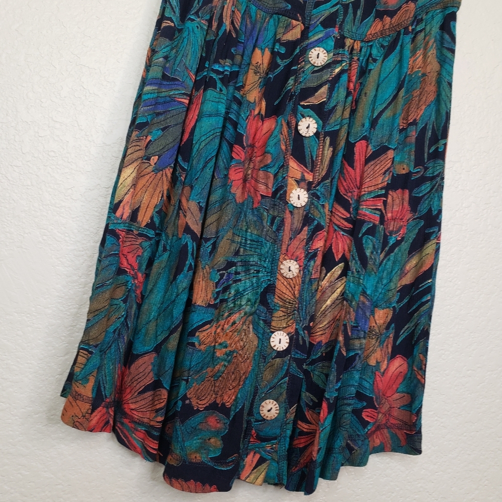 Vintage Carole Little Floral Mini Dress Size 4P - Picture 4 of 11